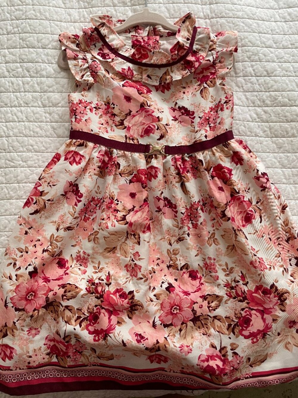 Janie and Jack Pink Floral Ruffle Dress Size 2T